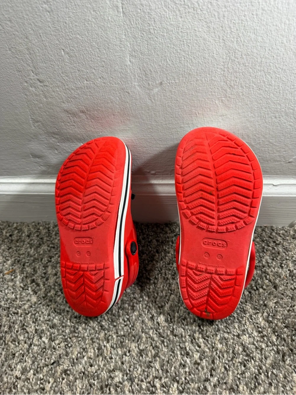 CROCS Kids Red Clogs with Cute Jibbitz Charms